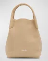 Loro Piana Bale Small Leather Top-handle Bag In Light Mastican