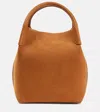 Loro Piana Bale Small Leather Tote Bag In Brown