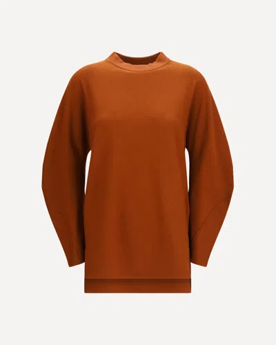 Loro Piana Balloon-sleeve Top In Brown