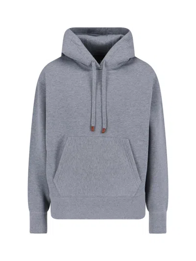 Loro Piana "banyan" Hoodie In Gray