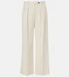 LORO PIANA BART QUILTED COTTON-BLEND WIDE-LEG PANTS