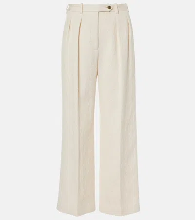 Loro Piana Bart Cotton-blend Straight Pants In White
