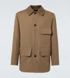Loro Piana Barth Leather-trimmed Cotton Jacket In Brown