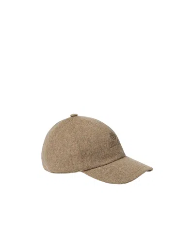 Loro Piana Baseball Cap In Brown