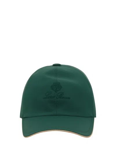 Loro Piana Baseball Hat In Forest Leaves/ivory