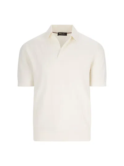 Loro Piana Basic Polo Shirt In White
