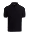Loro Piana Walkery Cotton And Silk Polo Shirt In Black
