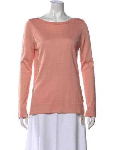 Pre-owned Loro Piana Bateau Bateau Neckline Sweater In Pink