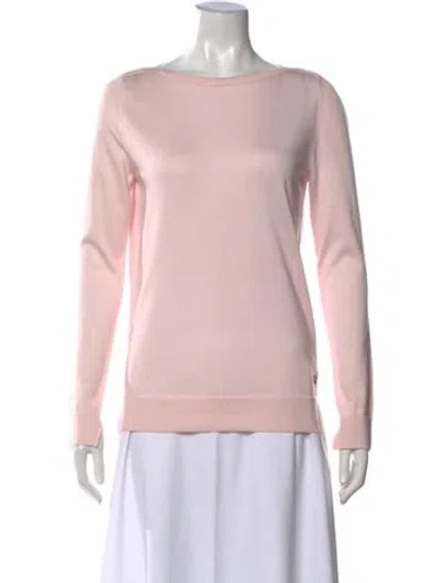 Pre-owned Loro Piana Bateau Neckline Sweater In Pink
