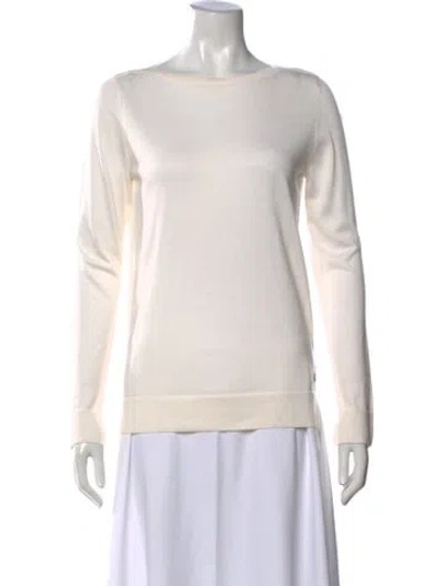 Pre-owned Loro Piana Bateau Silk Sweater In Neutral