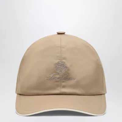 Loro Piana Beige Baseball Cap With Logo Men In Brown