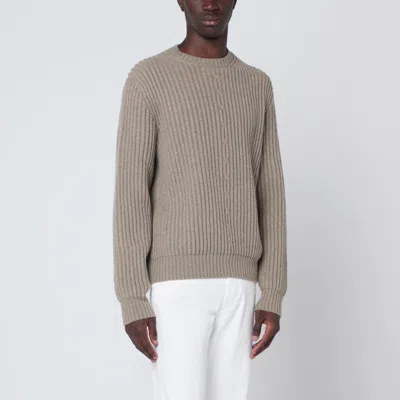 Loro Piana Plane Tree Knitted Cashmere Sweater In Brown