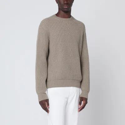 Loro Piana Beige Mélange Cashmere Sweater In Sand
