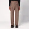 Loro Piana Reinga Straight-leg Pleated Wool And Cashmere-blend Flannel Trousers In Brown