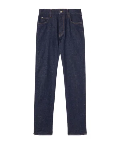Loro Piana Belt-loop Jeans In Deep Lagoon Color
