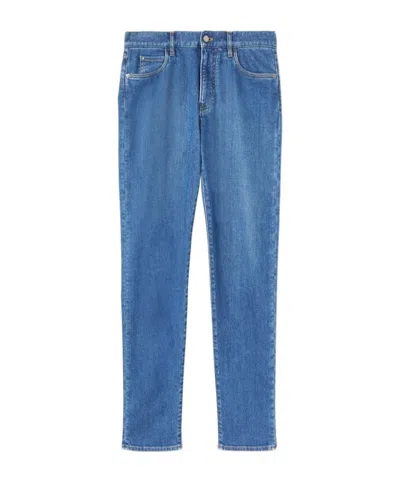 Loro Piana Belt-loop Jeans In Blue