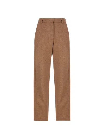 Loro Piana Belt-loop Straight Trousers In Brown