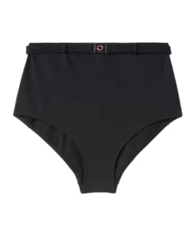 Loro Piana Belted Bikini Swimsuit In Black