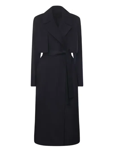 Loro Piana Belted Coat In Blue