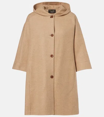 Loro Piana Belted Wool And Cashmere Cape In Neutral