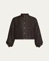 Loro Piana Benedetta Fluid Diamond Cloquet Jacket In H0v5 Cloves
