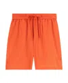 Loro Piana Perth Bermuda Linen Shorts In Orange