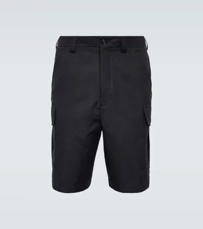 Loro Piana Bizen Cotton And Linen Bermuda Shorts In Blau