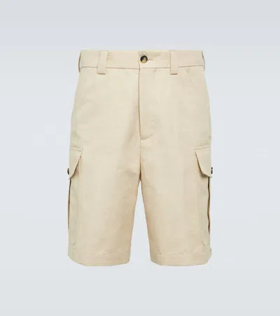 LORO PIANA BIZEN COTTON AND LINEN CARGO SHORTS