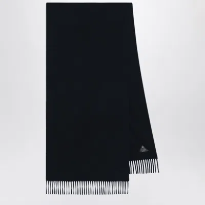 LORO PIANA BLACK CASHMERE SCARF