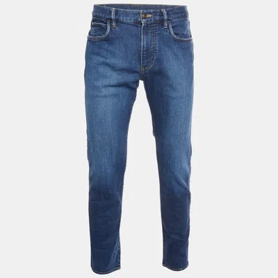 Pre-owned Loro Piana Blue Denim Straight Fit Jeans L /waist 32.5"