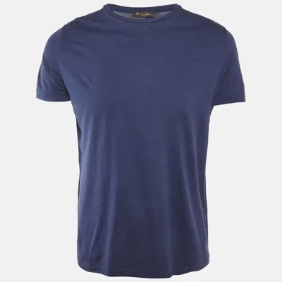 Pre-owned Loro Piana Blue Jersey Crewneck T-shirt M