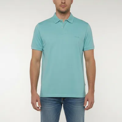 Pre-owned Loro Piana Blue Logo Embroidered Pique Knit Polo T-shirt Xl