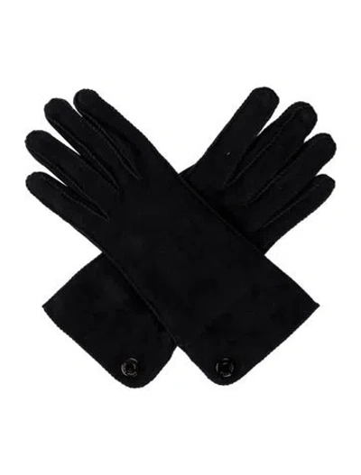 Pre-owned Loro Piana Blue Suede Gloves