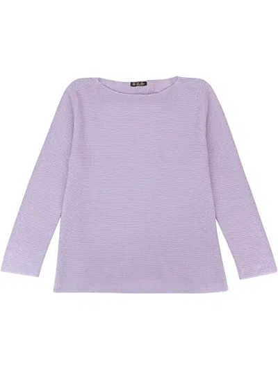 Loro Piana Boat-neck Jumper In Purple