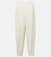 Loro Piana Bob Linen Crêpe Tapered Pants In White