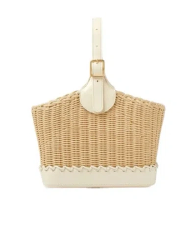 Loro Piana Bobbin Bucket Bag Wicker In Multi