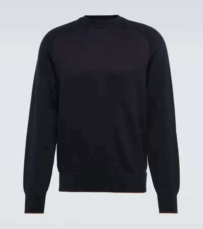 Loro Piana Cotton-blend Sweater In Blue N