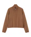 Loro Piana Microfiber Bomber Jacket In Brown