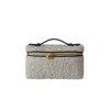 Loro Piana Boucle Alpaca L19 Extra Pocket Pouch White