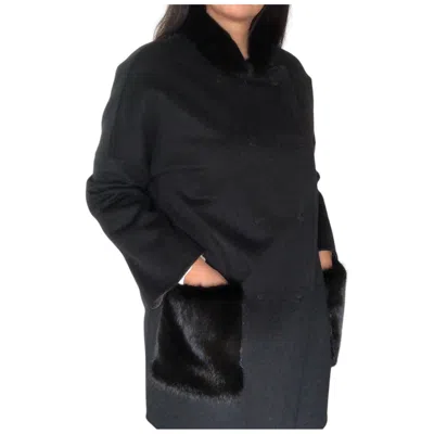 Pre-owned Loro Piana Brand New  Wool Cashmere Reversible Coat 10/m ~no Duties In Black