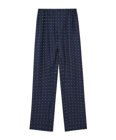 Loro Piana Britton Pants In Navy Blue/white