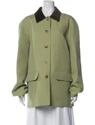 Pre-owned Loro Piana Broderick Storm System Linen Jacket W/ Tags In Green