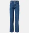 Loro Piana Brooke Mid-rise Cropped Straight Jeans In Light Blue Wash