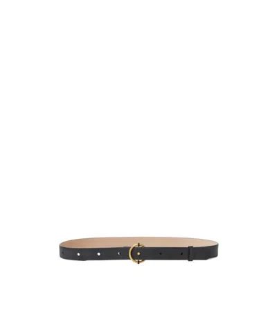 Loro Piana Buckled Belt In Black/sun Gold