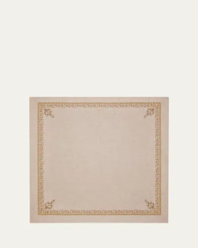 Loro Piana Butterfly Garden Embroidered Cashmere Shawl In Pink