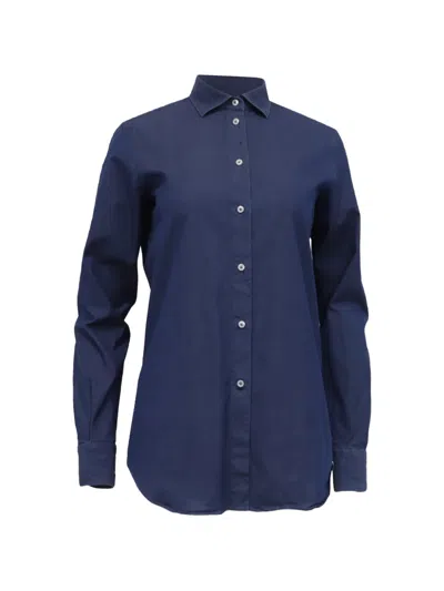 Pre-owned Loro Piana Button-down Denim Shirt In Blue
