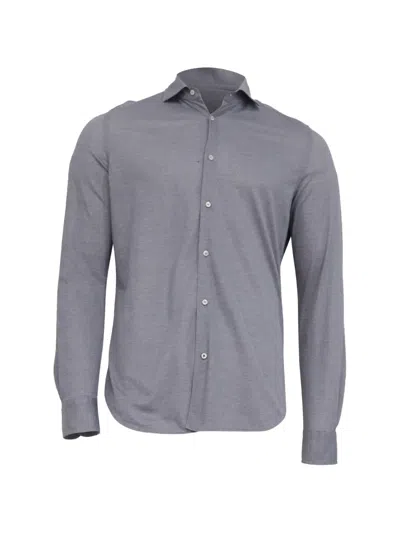 Pre-owned Loro Piana Button-down Long-sleeve Shirt In Gray