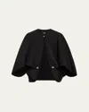 Loro Piana Buttoned Cashmere Cape In Black