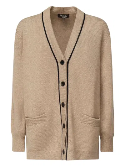Loro Piana Pablo Baby Cashmere Cardigan Sweater In Neutral