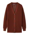 Loro Piana Buttoned V-neck Cardigan In Brown